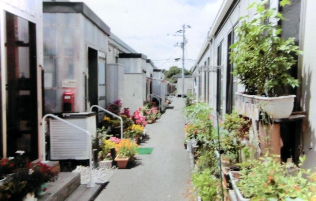 佐藤さん夫婦らが暮らした仮設住宅＝宮城県登米市（佐藤清太郎さん提供）
