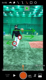 プロ野球阪神が新たに始める動画を使った技術指導のイメージ。手本を示すのはＯＢの鶴直人コーチ＝球団提供