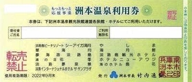 調達費が国の基準に違反した疑いが指摘されている洲本市のふるさと納税返礼品「洲本温泉利用券」（洲本市のホームページから）