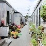 佐藤さん夫婦らが暮らした仮設住宅＝宮城県登米市（佐藤清太郎さん提供）