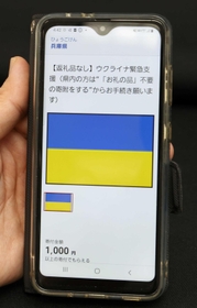 ウクライナからの避難者の支援を目的にした兵庫県のふるさと納税のホームページ。４月４日の時点で３５７８万円が寄せられた