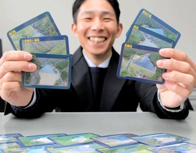丹波県民局が作った「ため池カード」＝丹波市柏原町柏原