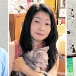 左から古本屋ワールドエンズガーデンの小沢悠介さん、俳人・わたなべじゅんこさん、漫画家・古林海月（かいげつ）さん