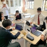 関西学院高等部で始まった「ひょうごスタートアップアカデミー」の様子＝西宮市上ケ原一番町（兵庫県提供）