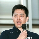 参院選を前に兵庫入りし、街頭で支持を訴える日本維新の会の吉村洋文副代表＝同、神戸市中央区（撮影・長嶺麻子）