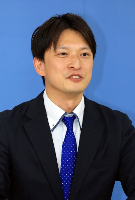 参院選兵庫選挙区に立候補した速水肇氏＝兵庫県庁（撮影・鈴木雅之）