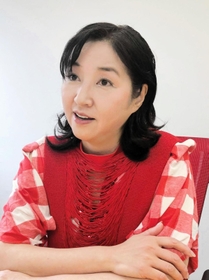 がんの闘病経験について語る愛華みれさん＝東京都内（提供写真）