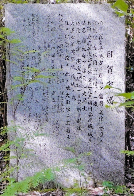 岡山県和気町に残る目賀家譜（北村竹伸館長提供）