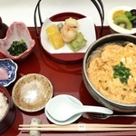 豊島将之九段が注文した「そば膳」＝神戸市北区有馬町、中の坊瑞苑