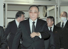 神戸山口組の井上邦雄組長＝２０１９年１１月３０日、尼崎市神田南通４