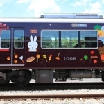 ミッフィーや仲間たちが描かれた車両＝２日午後、阪急電鉄平井車庫（撮影・斎藤雅志）