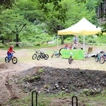 パンプトラックのコース。初心者や子どもたちの練習施設だ＝養父市大屋町明延