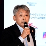 会見で神戸市内でのレース開催に意欲を見せる片山右京氏＝神戸市中央区加納町４、アンカー神戸（撮影・中西幸大）