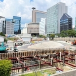 神戸市役所本庁舎２号館の建て替え予定地＝神戸市中央区加納町６