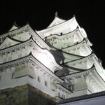 初めて夜間内部公開がナイトツアーで実施される姫路城大天守＝９日夜、姫路市本町