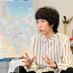 斎藤元彦知事を訪ね、かなしきデブ猫ちゃんの兵庫編について語る早見和真さん＝13日午前、兵庫県庁