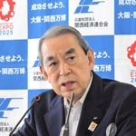会見で発言する関西経済連合会の松本正義会長＝大阪市北区中之島６