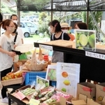 果実や加工品を販売する売店＝洲本市宇山、平岡農園