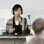 語り部としての迷いも率直に吐露した菊池のどかさん。「避難できたのは防災教育のおかげ」とし、「奇跡」でなく「釜石の出来事」と呼ぶ＝２３日、神戸市中央区脇浜海岸通１（撮影・小林良多）