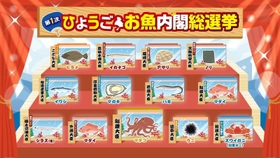 第１次ひょうごお魚内閣の大臣に就任した海の生き物たちのイメージ
