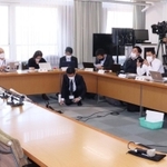 ＵＳＢメモリー紛失の調査結果について説明があった会見の様子＝尼崎市東七松町１、尼崎市役所（撮影・池田大介）