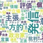 泉房穂市長のツイッター発信について感じたことを記述してもらい、人工知能（ＡＩ）技術で図示した