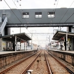 ガンダムに登場したと話題になっている山陽電鉄浜の宮駅＝加古川市尾上町口里