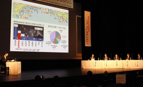 水素社会の実現に向けて意見交換したシンポジウム＝姫路市神屋町、アクリエひめじ