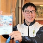 視覚障害者柔道のインド代表コーチを務める三田市出身の長尾宗馬さん＝三田市内