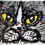 石村嘉成さんが描いた「かなしきデブ猫ちゃん」の主人公のマル＝神戸市中央区文化センター