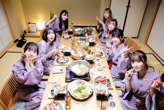 ミュージックビデオの撮影で城崎温泉の旅館「湯楽」を訪れたアイドルグループ「＃ババババンビ」のメンバーⓒＨａｒｕｋａ　Ｓｈｉｍｏｙａｍａ