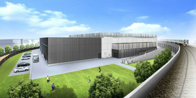 阪神タイガースファーム施設（室内練習場）の完成イメージ図（球団提供）