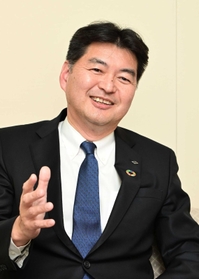 阪神電鉄の社長に就く久須勇介氏＝大阪市福島区海老江１