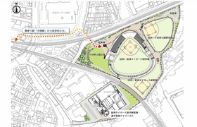 小田南公園の平面図（球団提供）