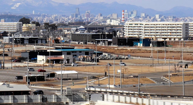 かさ上げ工事を終え、新しく生まれ変わった閖上の町＝宮城県名取市閖上から