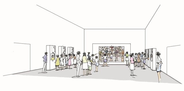 大阪・関西万博で兵庫県内の拠点となる県立美術館の展示イメージ（兵庫県提供）