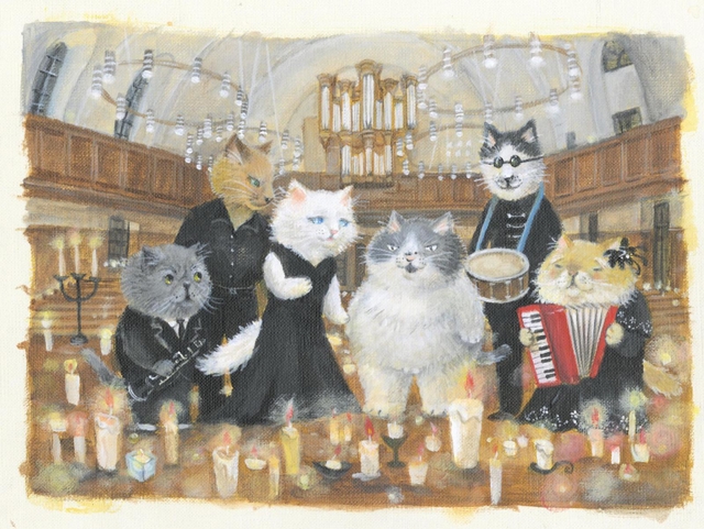創作童話「かなしきデブ猫ちゃん　マルのはじまりの鐘」の１シーン
