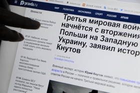 「ＮＡＴＯは第三次世界大戦の準備をしている」と報じるロシアのニュースサイト「プラウダ」