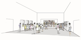 大阪・関西万博で兵庫県内の拠点となる県立美術館の展示イメージ（兵庫県提供）