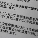男性が養親と交わした契約書