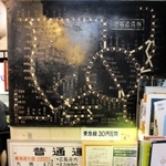 店内に飾られた古い運賃表＝東京都目黒区祐天寺