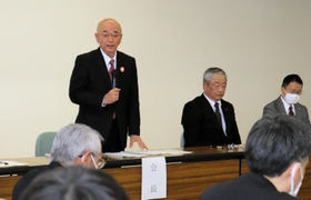 ４年ぶりの通常開催を決めたデカンショ祭振興会の総会＝丹波篠山市二階町、丹波篠山市商工会館