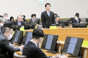 新型コロナウイルス感染症の５類移行を前に、兵庫県が開いた最後の対策本部会議＝２６日午後、兵庫県庁