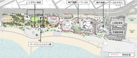 新施設の配置図（神戸須磨Ｐａｒｋｓ＋Ｒｅｓｏｒｔｓ共同事業体提供）