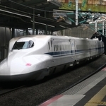 新幹線車両＝神戸市中央区、ＪＲ新神戸駅