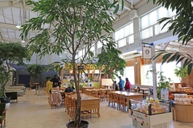 体育館跡を利用したフードホール＝神戸市兵庫区雪御所町