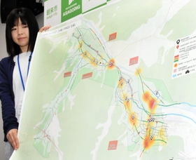 ビッグデータを活用して作成されたヒヤリハットマップ＝朝来市役所