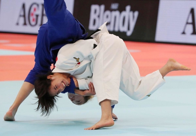 世界選手権で闘志を燃やす阿部詩＝２０１９年８月２６日、日本武道館