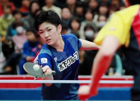 女子シングルス準々決勝 橋本帆乃香に敗れた木原美悠(撮影・斎藤雅志) 女子シングルス準々決勝 橋本帆乃香に敗れた木原美悠(撮影・斎藤雅志)