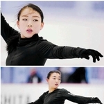 調整する紀平梨花（上）、坂本花織＝ソウル